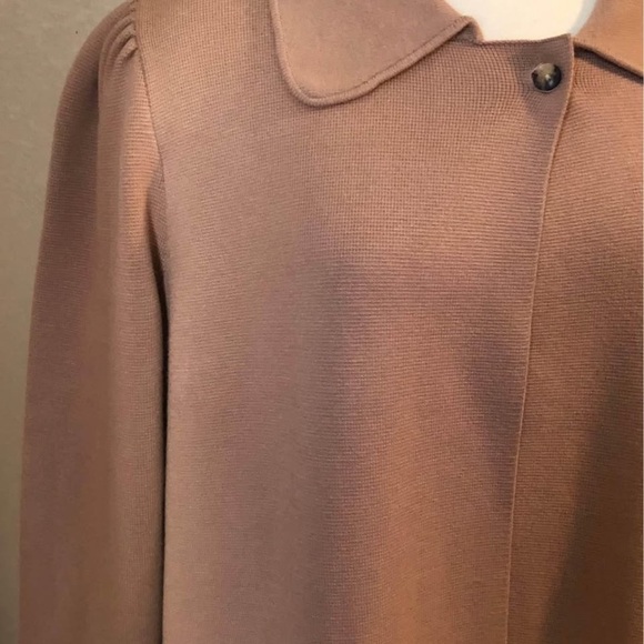 Kate Spade Women’s Ruffle Long Sweater Blazer Dusty Rose Single Button Size XL - Picture 3 of 5